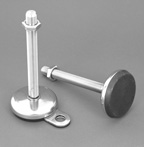 Stainless steel feet with rubber anti-slip bases